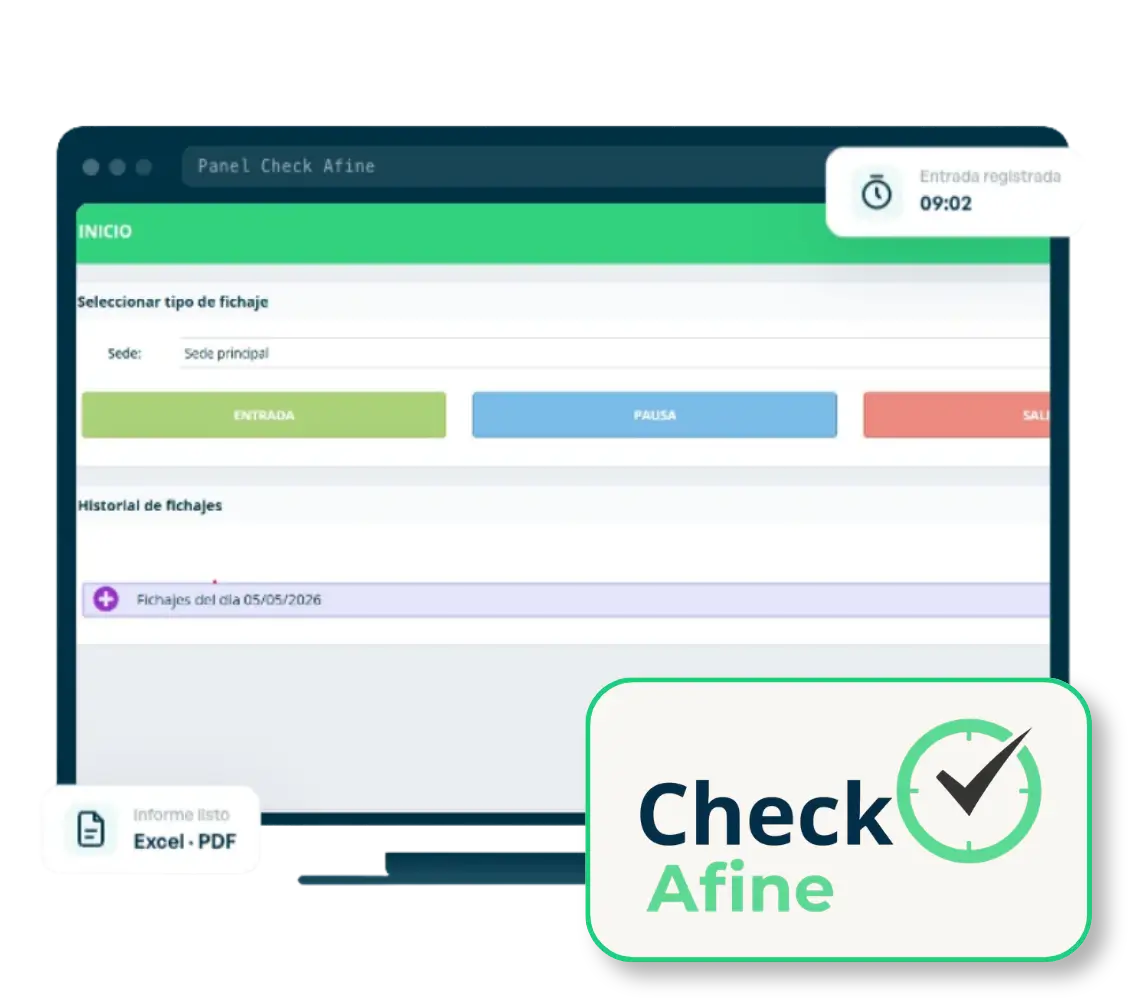CHECK AFINE- herramienta de Control horario