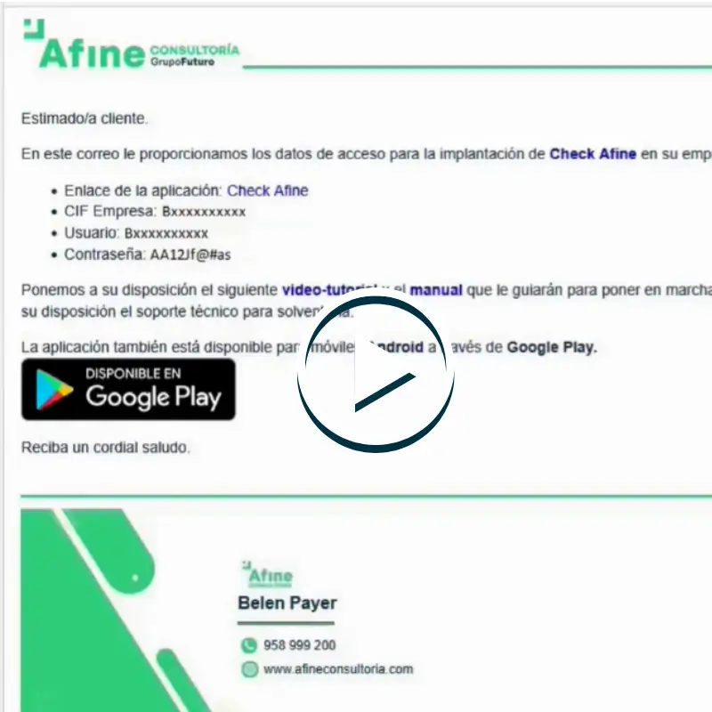 primeros pasos check afine